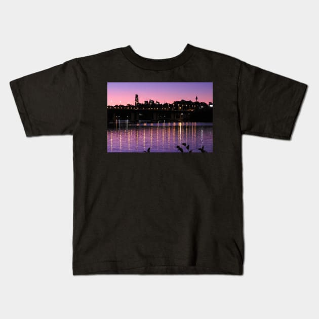 Iron Cove at sunrise Kids T-Shirt by kirstybush